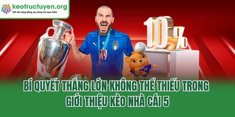 Bí quyết thắng lớn không thể thiếu trong giới thiệu kèo nhà cái 5